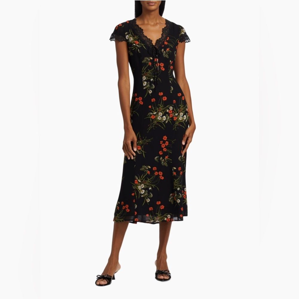 Reformation Tiffie Dress In Floral, brand new without tags, never worn, no flaws - Picture 3 of 16